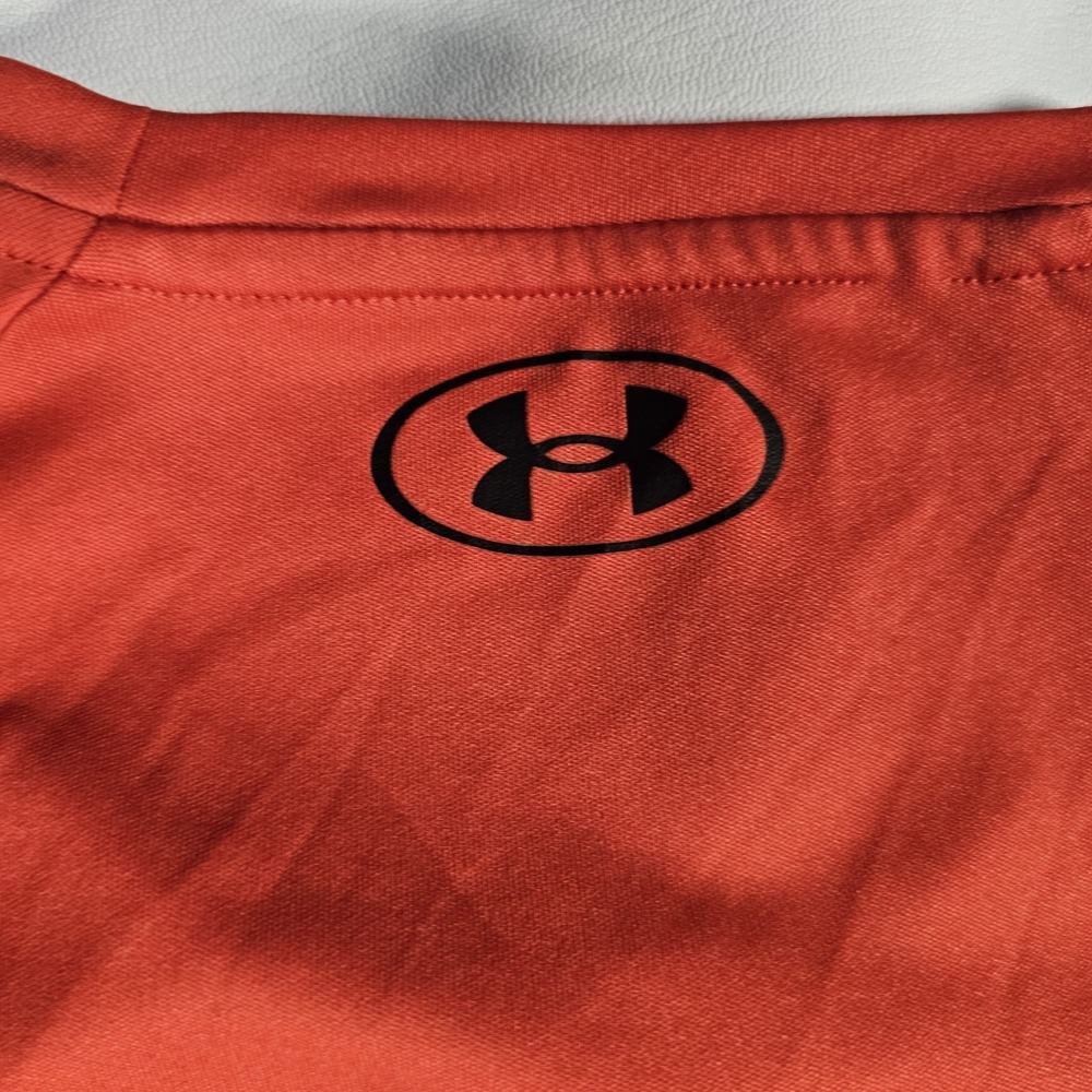 Under Armour‎ UA Logo T-Shirt Men's XL Red Loose Fit Short Sleeve Athletic Tee - Picture 6 of 12